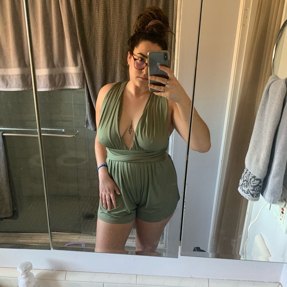 Olive romper (versatile top)
